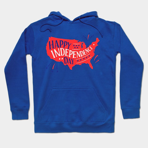 USA Happy independence Day Hoodie by Mako Design 